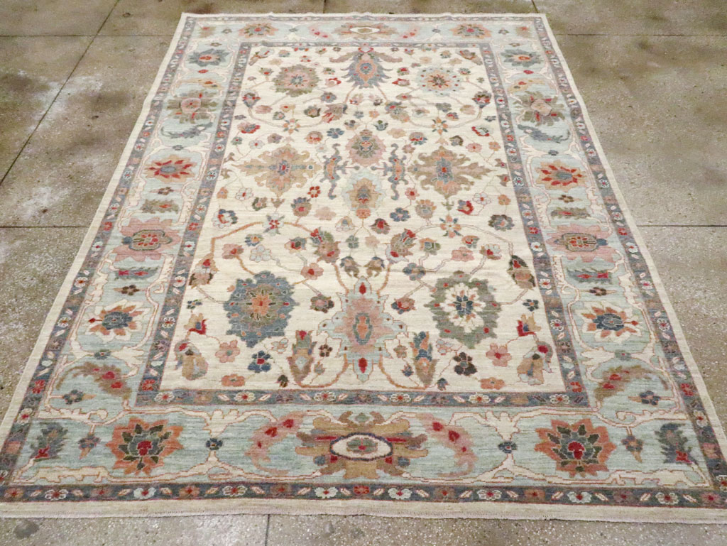 Modern Persian Sultanabad Small Room Size Carpet, No.30546 - Galerie Shabab