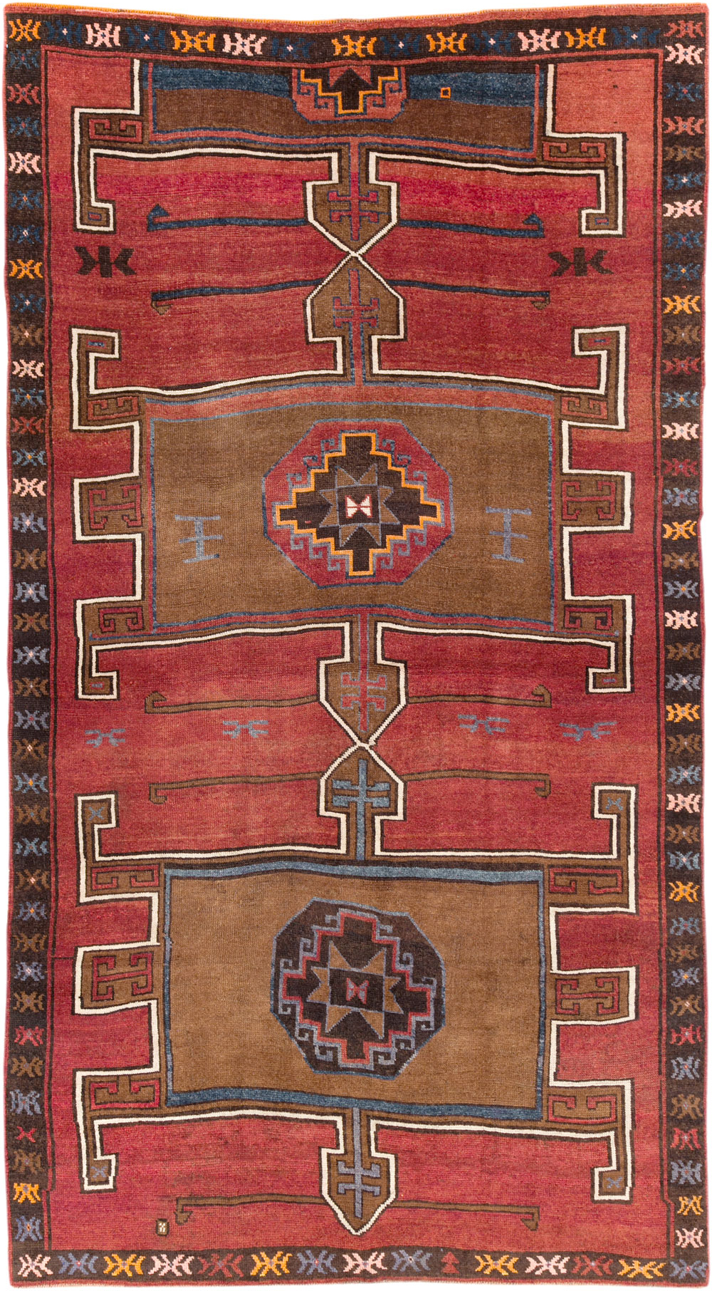 Vintage Turkish Anatolian Tribal Room Size Carpet, No.30550 - Galerie Shabab