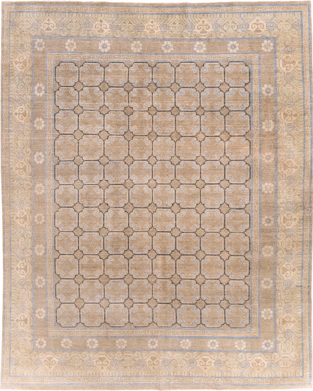 Contemporary East Turkestan Khotan Small Room Size Carpet, No.30571 - Galerie Shabab