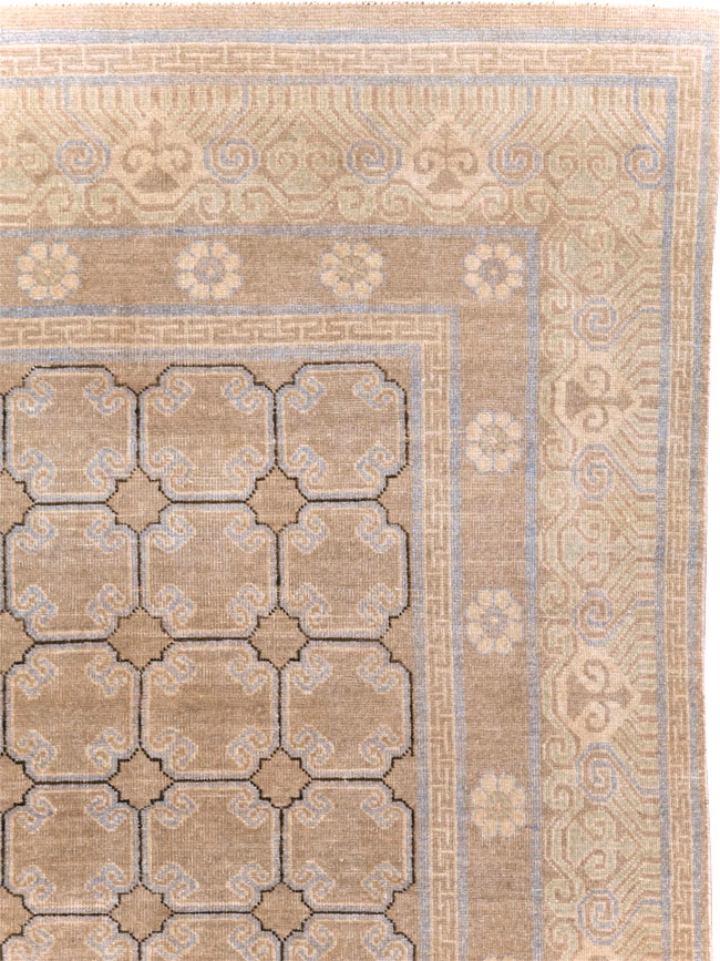 Contemporary East Turkestan Khotan Small Room Size Carpet, No.30571 - Galerie Shabab