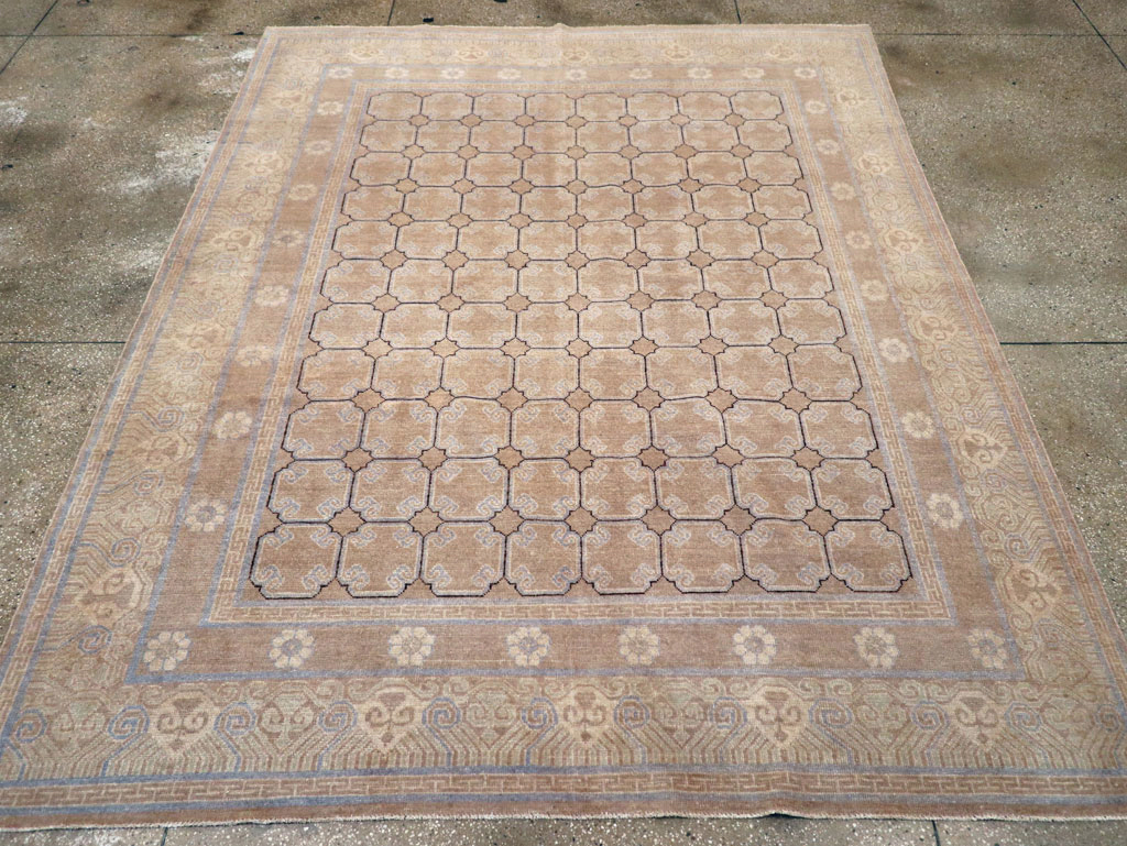 Contemporary East Turkestan Khotan Small Room Size Carpet, No.30571 - Galerie Shabab