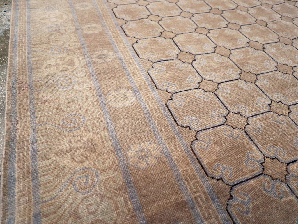 Contemporary East Turkestan Khotan Small Room Size Carpet, No.30571 - Galerie Shabab