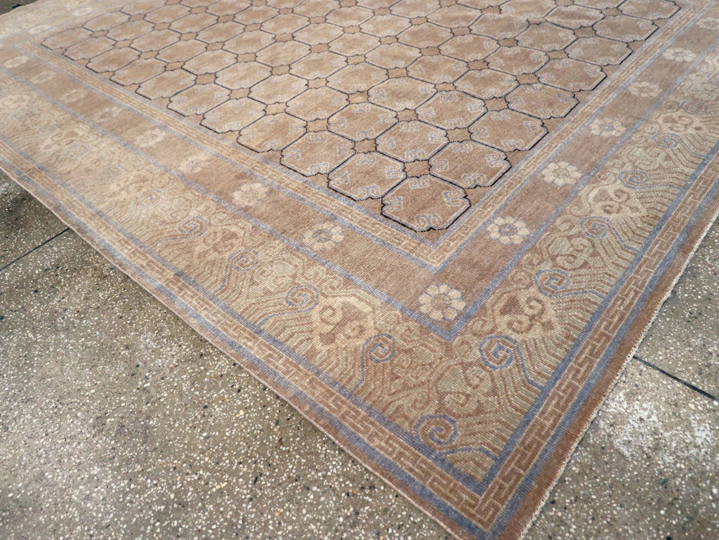 Contemporary East Turkestan Khotan Small Room Size Carpet, No.30571 - Galerie Shabab