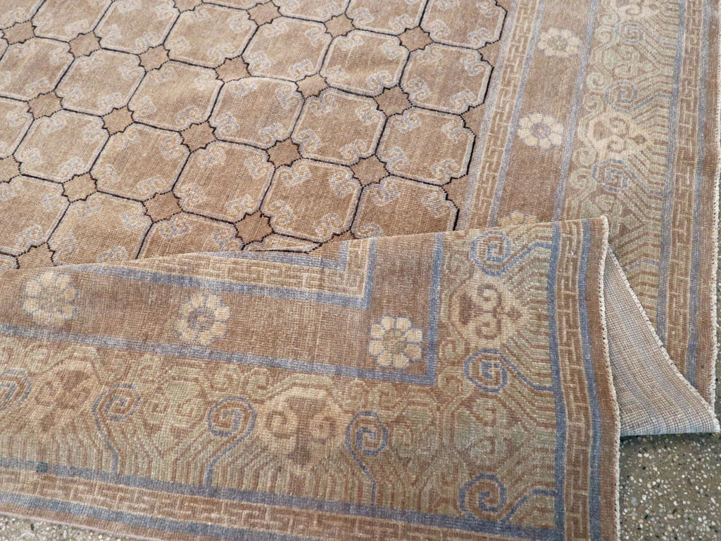 Contemporary East Turkestan Khotan Small Room Size Carpet, No.30571 - Galerie Shabab