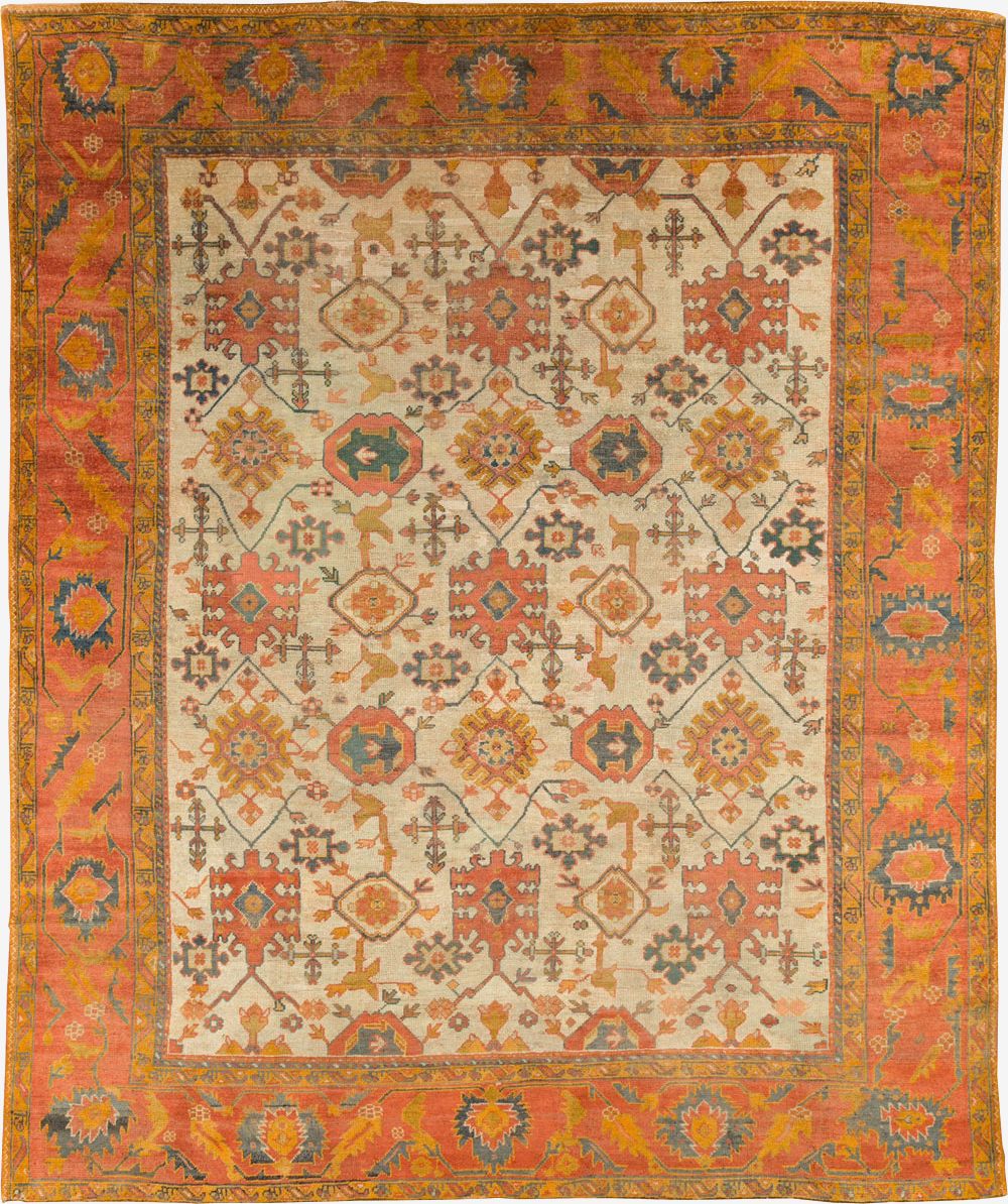 Antique Turkish Oushak Carpet, No.30573 - Galerie Shabab