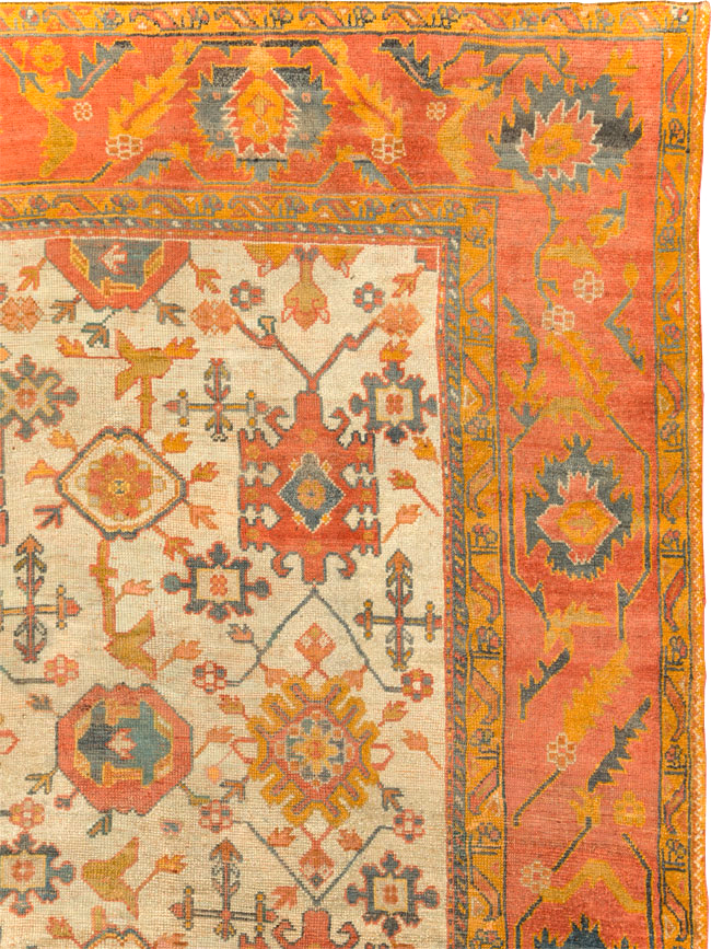 Antique Turkish Oushak Carpet, No.30573 - Galerie Shabab