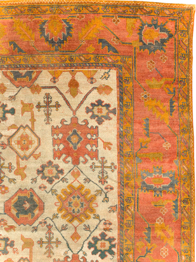 Antique Turkish Oushak Carpet, No.30573 - Galerie Shabab