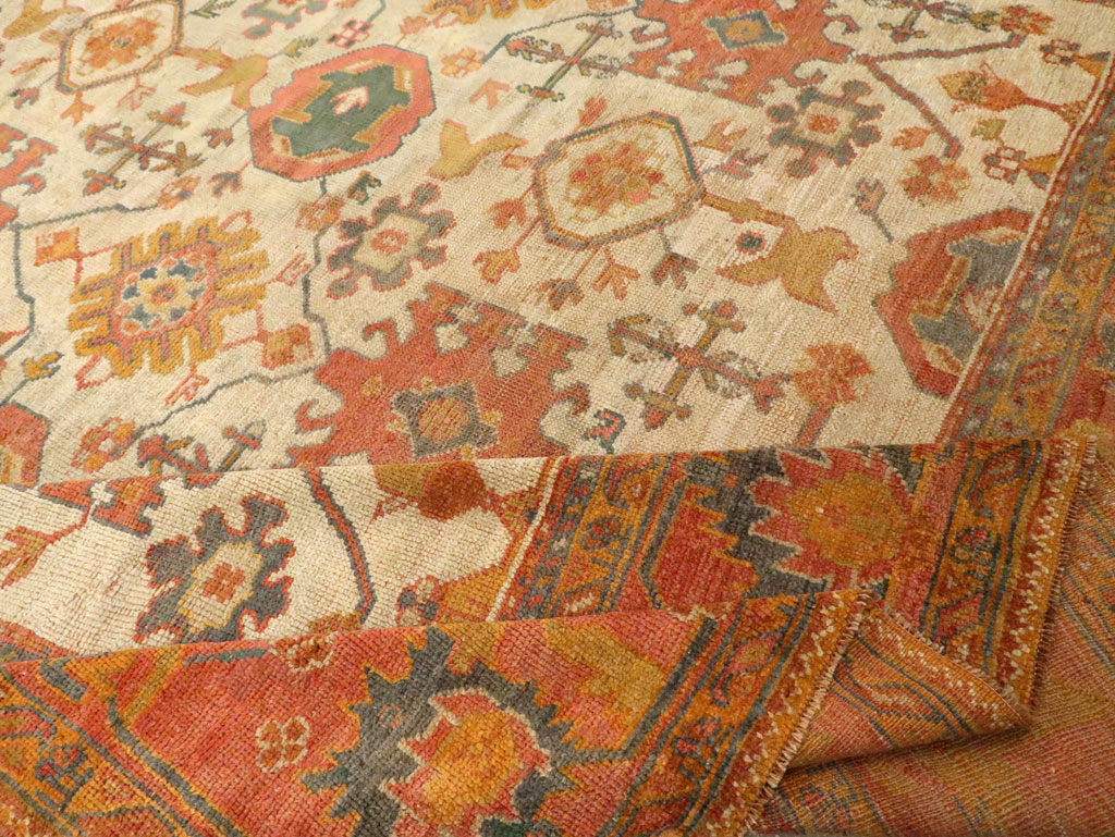 Antique Turkish Oushak Carpet, No.30573 - Galerie Shabab