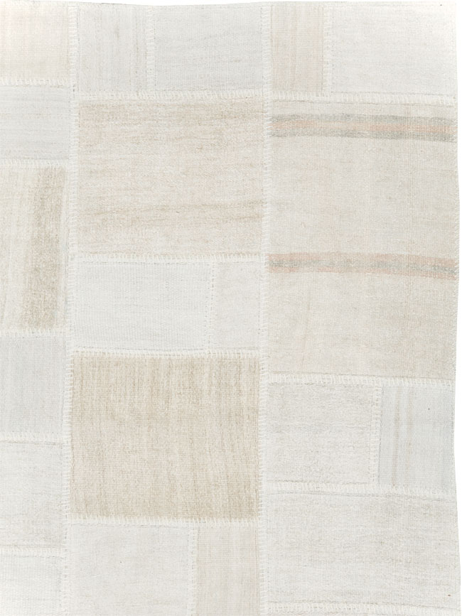 Modern Turkish Flatweave Kilim Room Size Carpet, No.30578 - Galerie Shabab