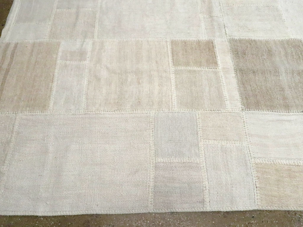 Contemporary Turkish Flatweave Kilim Patchwork Large Gallery Carpet, No.30580 - Galerie Shabab