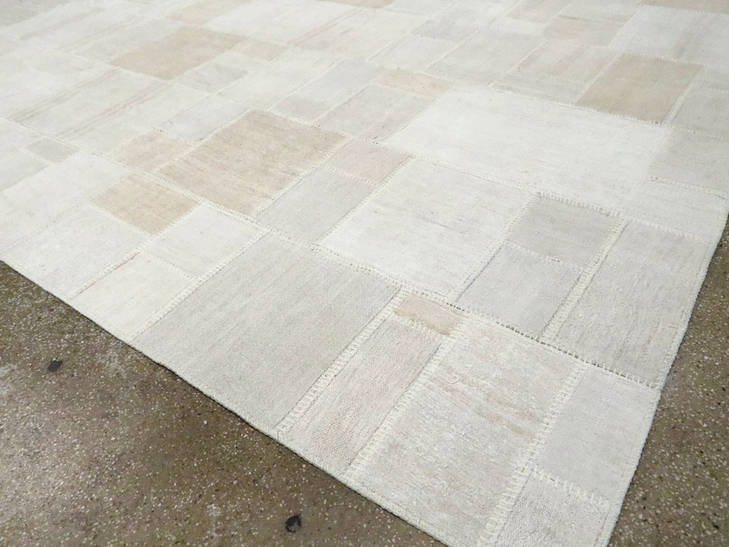 Contemporary Turkish Flatweave Kilim Patchwork Large Gallery Carpet, No.30580 - Galerie Shabab