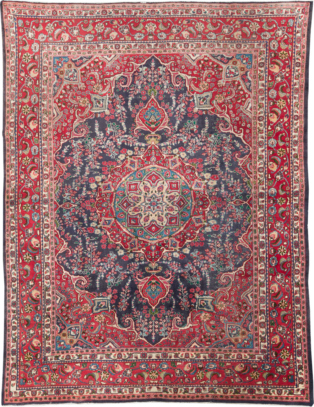 Vintage Persian Tabriz Room Size Carpet, No.30588 - Galerie Shabab