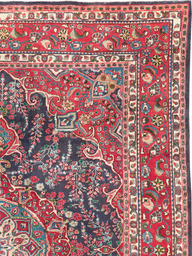 Vintage Persian Tabriz Room Size Carpet, No.30588 - Galerie Shabab