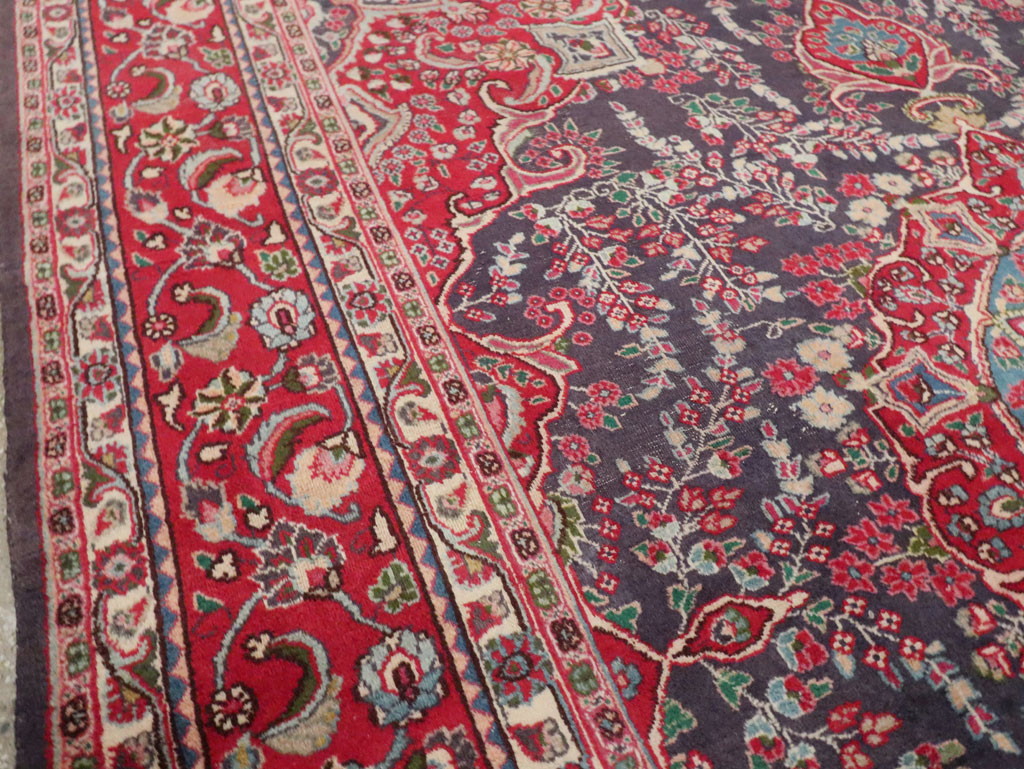 Vintage Persian Tabriz Room Size Carpet, No.30588 - Galerie Shabab