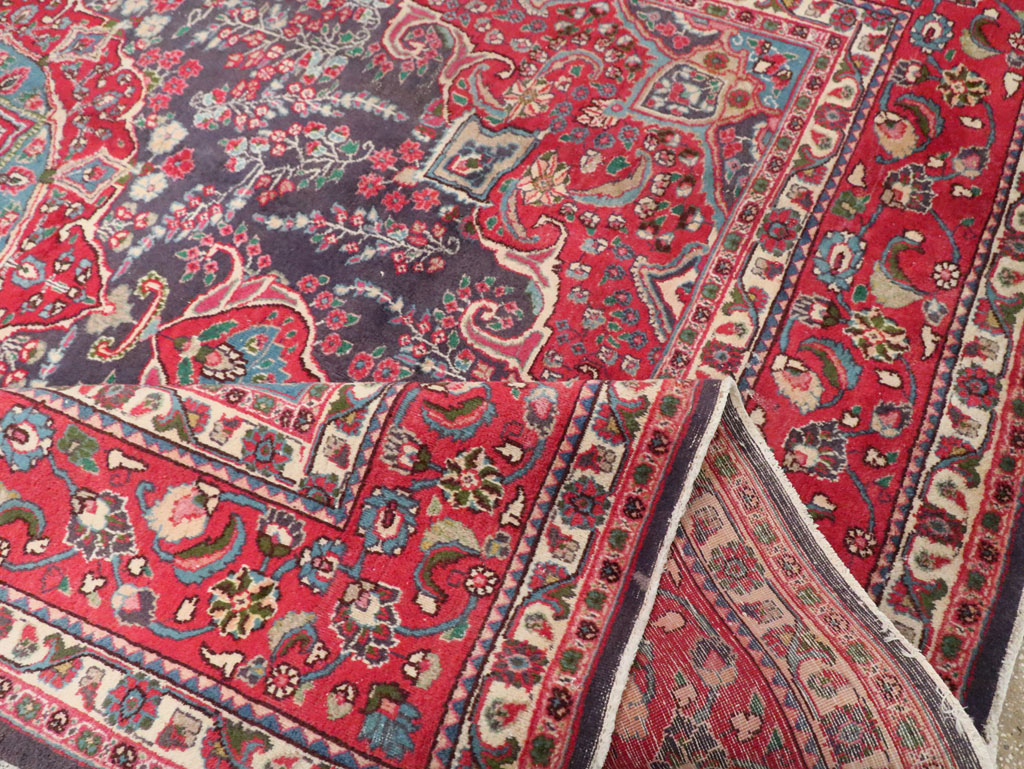 Vintage Persian Tabriz Room Size Carpet, No.30588 - Galerie Shabab