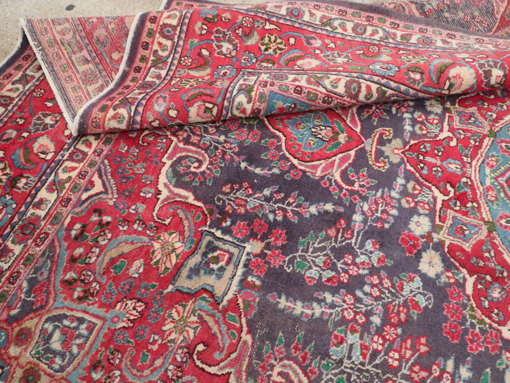 Vintage Persian Tabriz Room Size Carpet, No.30588 - Galerie Shabab