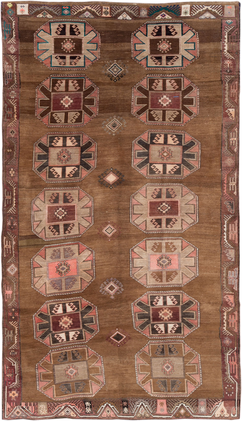 Vintage Turkish Tribal Long Room Size Carpet, No.30592 - Galerie Shabab