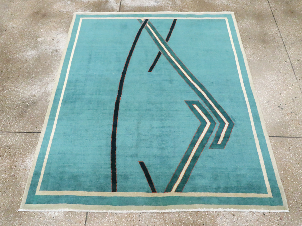 Vintage Persian Art Deco Rug, No.30595 - Galerie Shabab