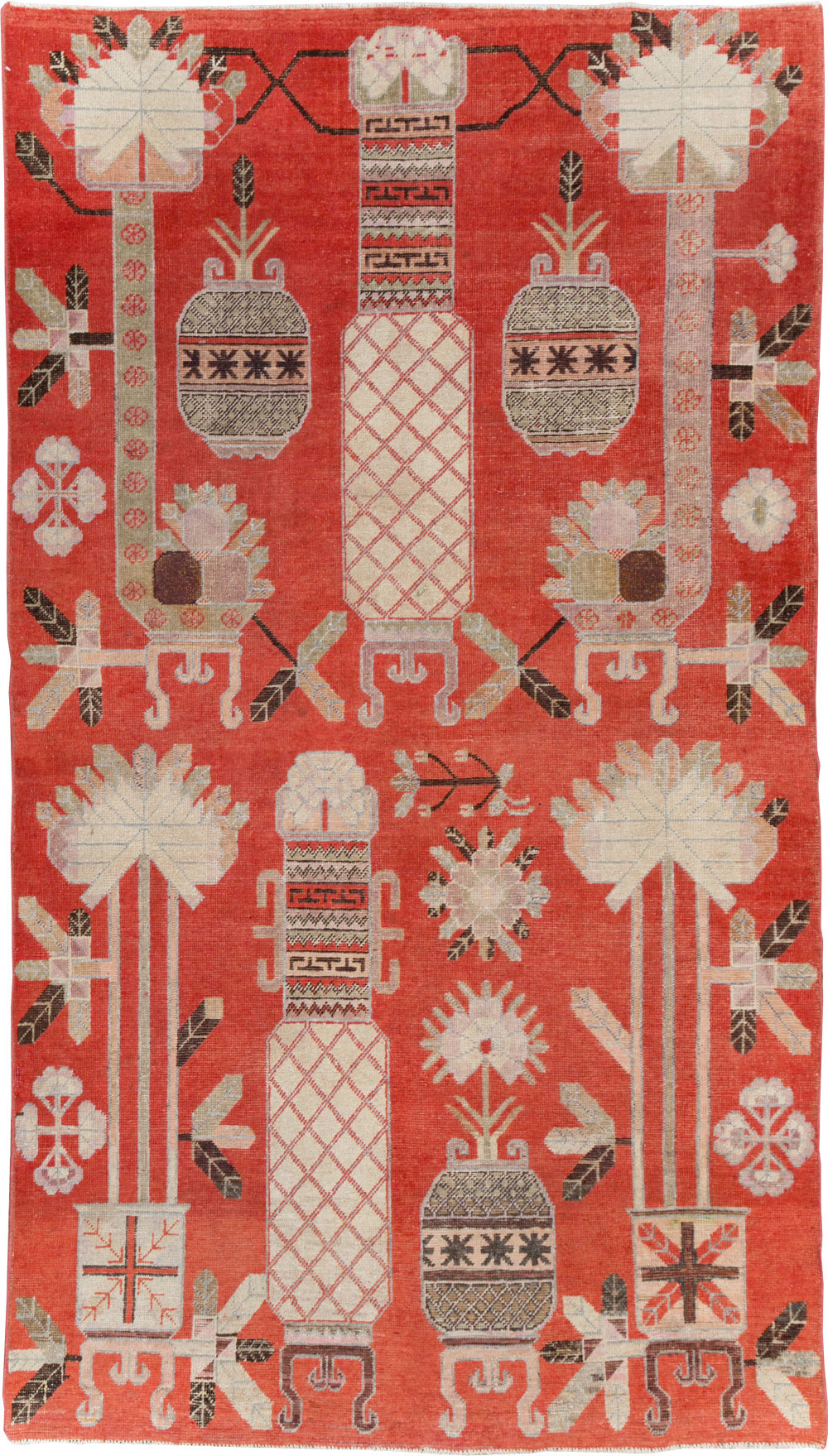 Antique East Turkestan Khotan Accent Rug, No.30605 - Galerie Shabab