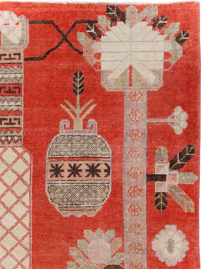 Antique East Turkestan Khotan Accent Rug, No.30605 - Galerie Shabab
