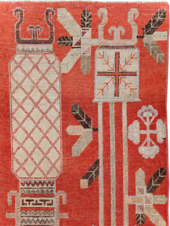 Antique East Turkestan Khotan Accent Rug, No.30605 - Galerie Shabab