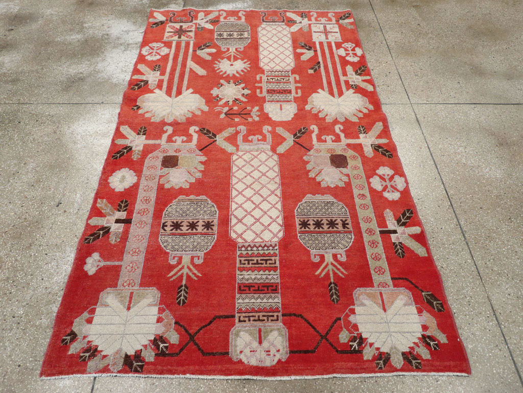 Antique East Turkestan Khotan Accent Rug, No.30605 - Galerie Shabab