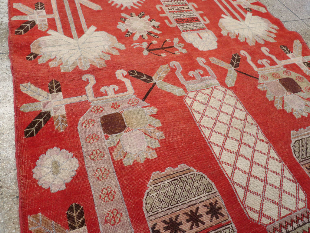 Antique East Turkestan Khotan Accent Rug, No.30605 - Galerie Shabab