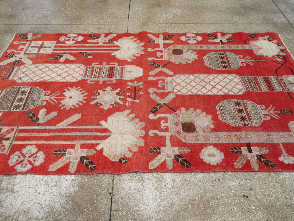 Antique East Turkestan Khotan Accent Rug, No.30605 - Galerie Shabab