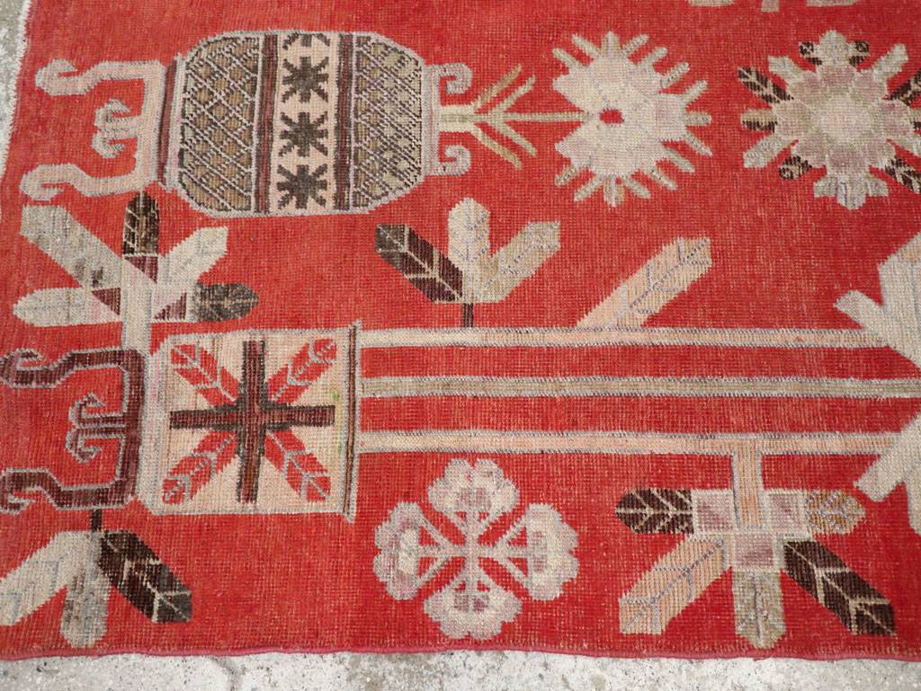 Antique East Turkestan Khotan Accent Rug, No.30605 - Galerie Shabab