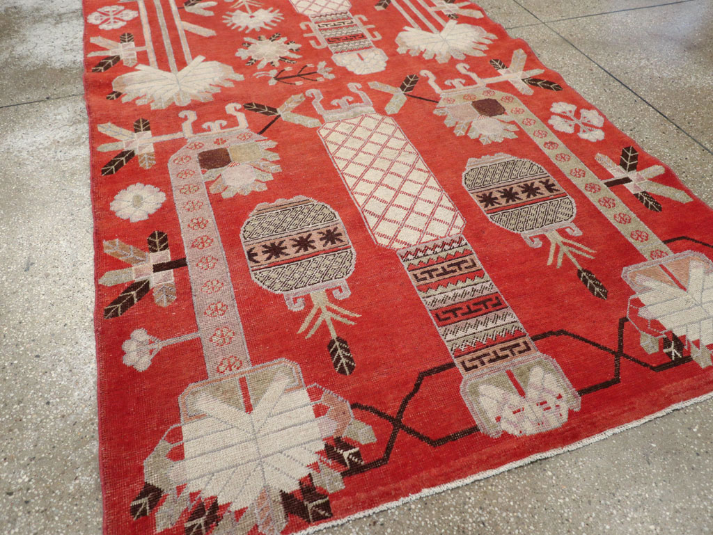 Antique East Turkestan Khotan Accent Rug, No.30605 - Galerie Shabab