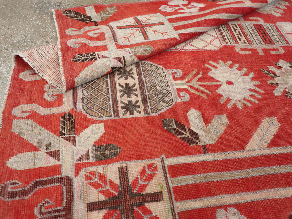 Antique East Turkestan Khotan Accent Rug, No.30605 - Galerie Shabab
