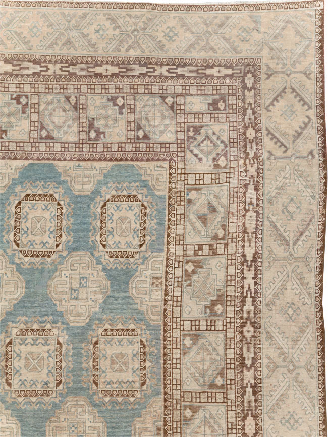Antique East Turkestan Khotan Small Square Room Size Carpet, No.30608 - Galerie Shabab