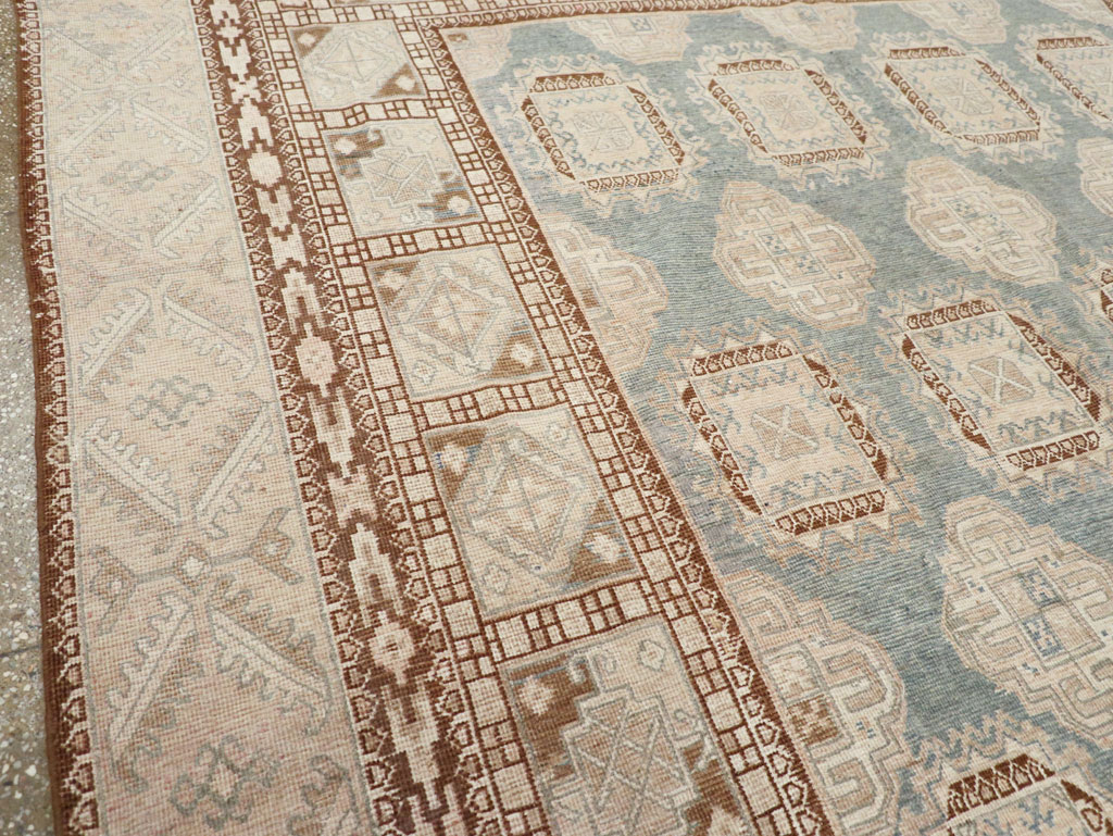 Antique East Turkestan Khotan Small Square Room Size Carpet, No.30608 - Galerie Shabab