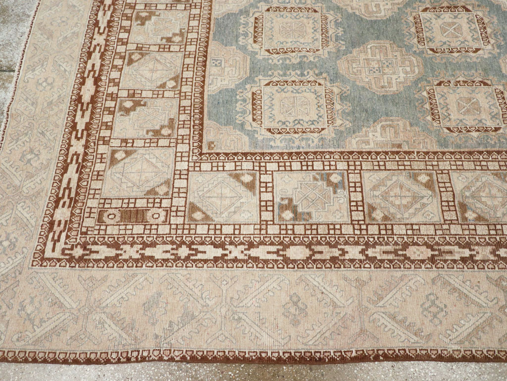 Antique East Turkestan Khotan Small Square Room Size Carpet, No.30608 - Galerie Shabab
