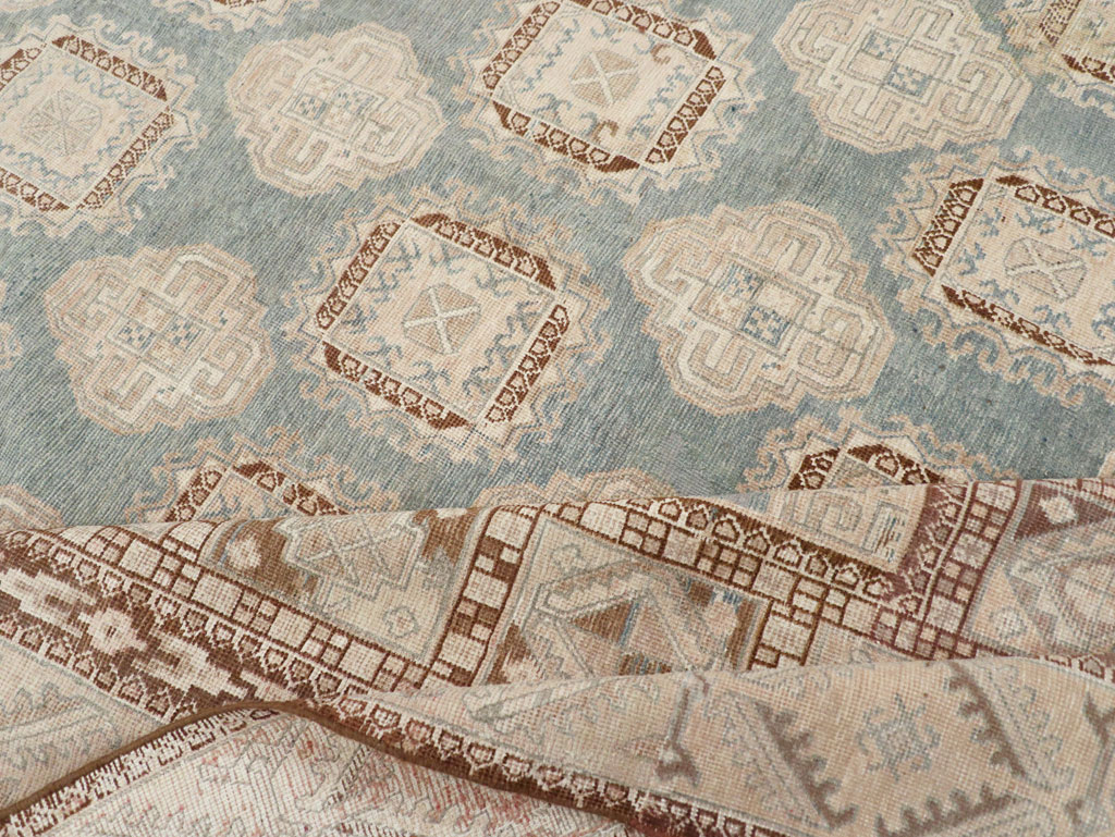 Antique East Turkestan Khotan Small Square Room Size Carpet, No.30608 - Galerie Shabab