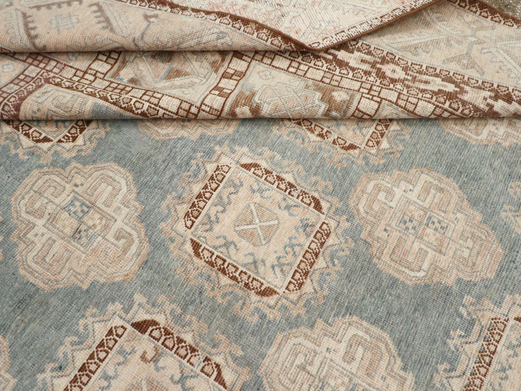 Antique East Turkestan Khotan Small Square Room Size Carpet, No.30608 - Galerie Shabab