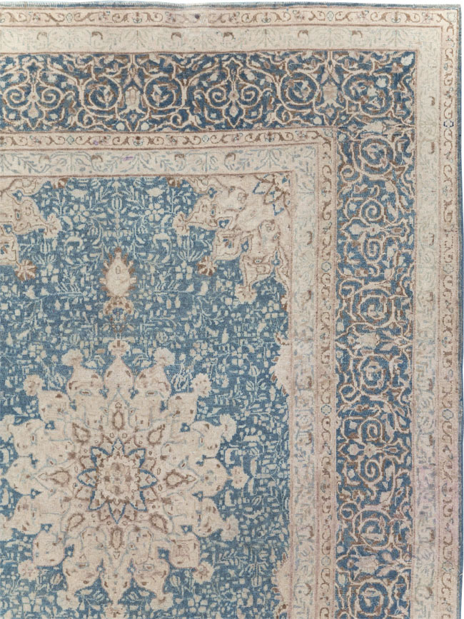 Vintage Persian Mashad Room Size Carpet, No.30609 - Galerie Shabab