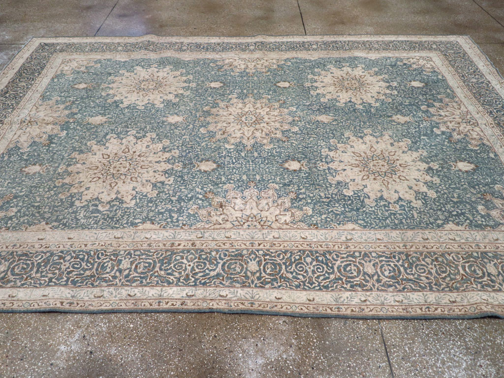 Vintage Persian Mashad Room Size Carpet, No.30609 - Galerie Shabab