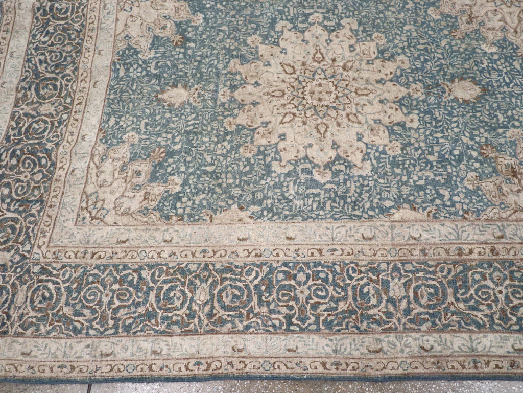 Vintage Persian Mashad Room Size Carpet, No.30609 - Galerie Shabab