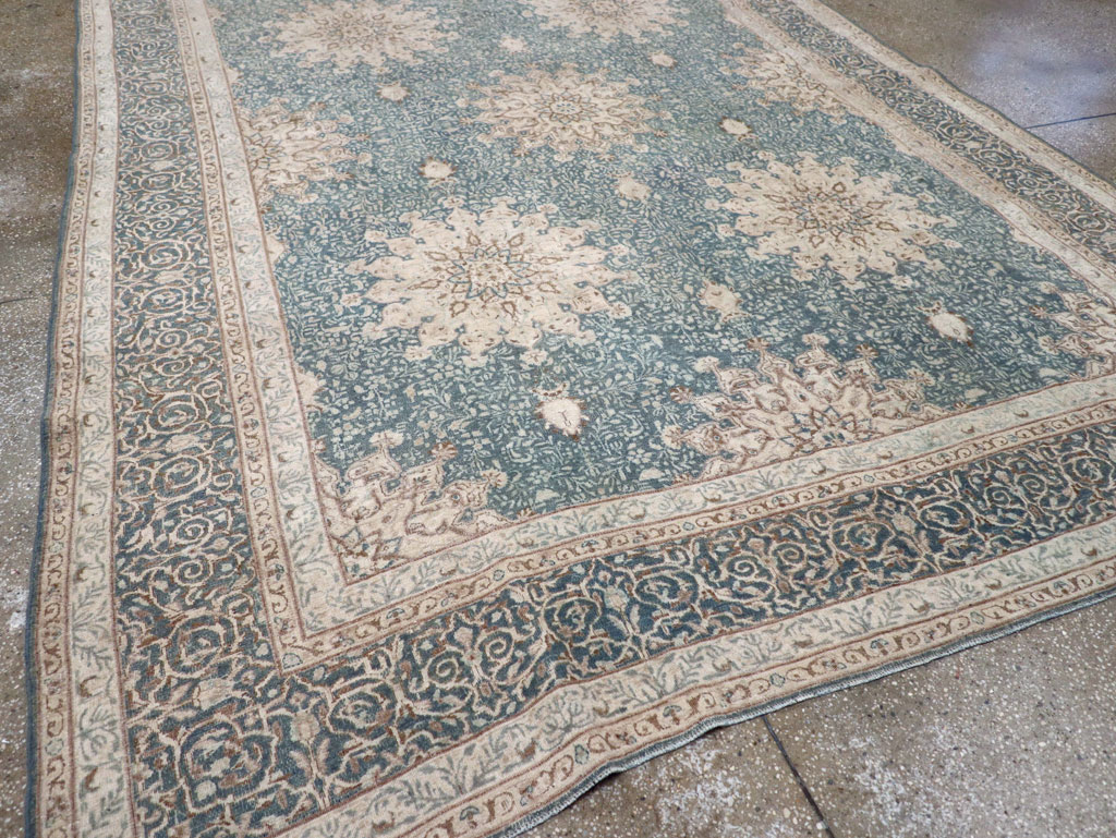 Vintage Persian Mashad Room Size Carpet, No.30609 - Galerie Shabab