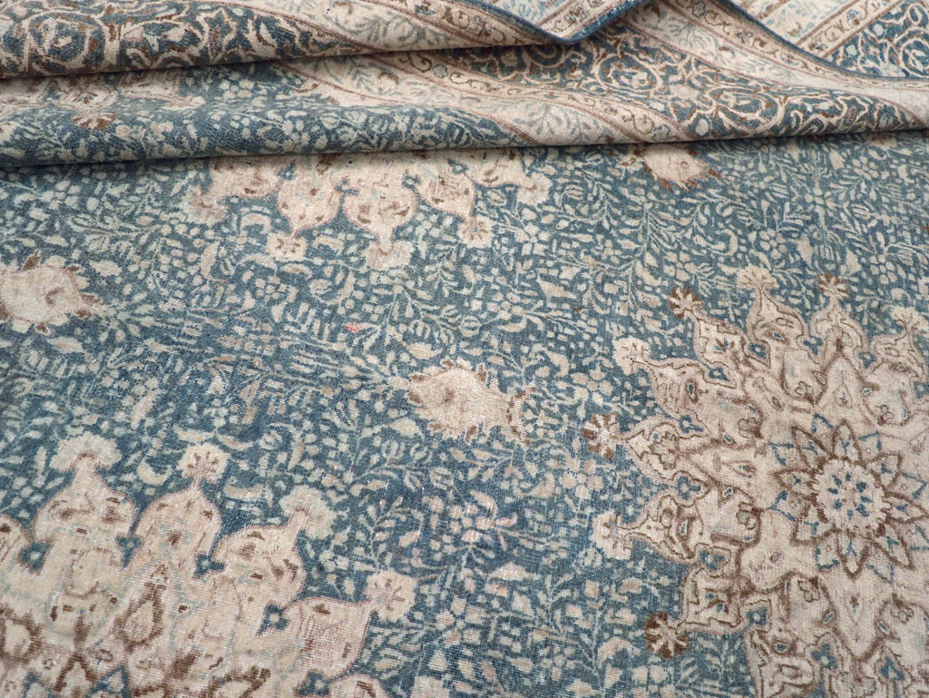 Vintage Persian Mashad Room Size Carpet, No.30609 - Galerie Shabab