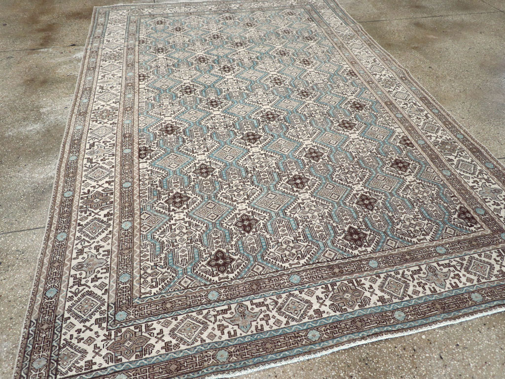 Vintage Persian Tabriz Small Room Size Carpet, No.30614 - Galerie Shabab