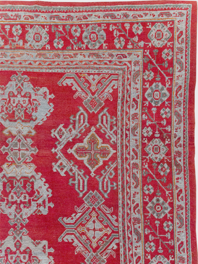 Vintage Turkish Oushak Square Room Size Carpet, No.30618 - Galerie Shabab