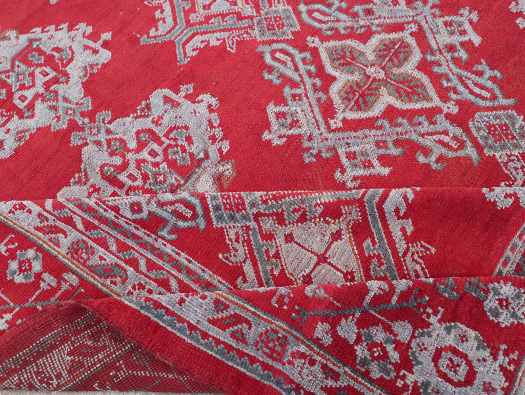 Vintage Turkish Oushak Square Room Size Carpet, No.30618 - Galerie Shabab