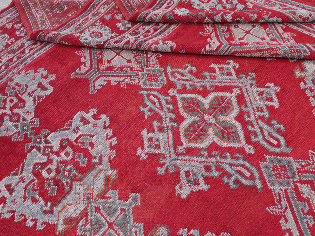 Vintage Turkish Oushak Square Room Size Carpet, No.30618 - Galerie Shabab