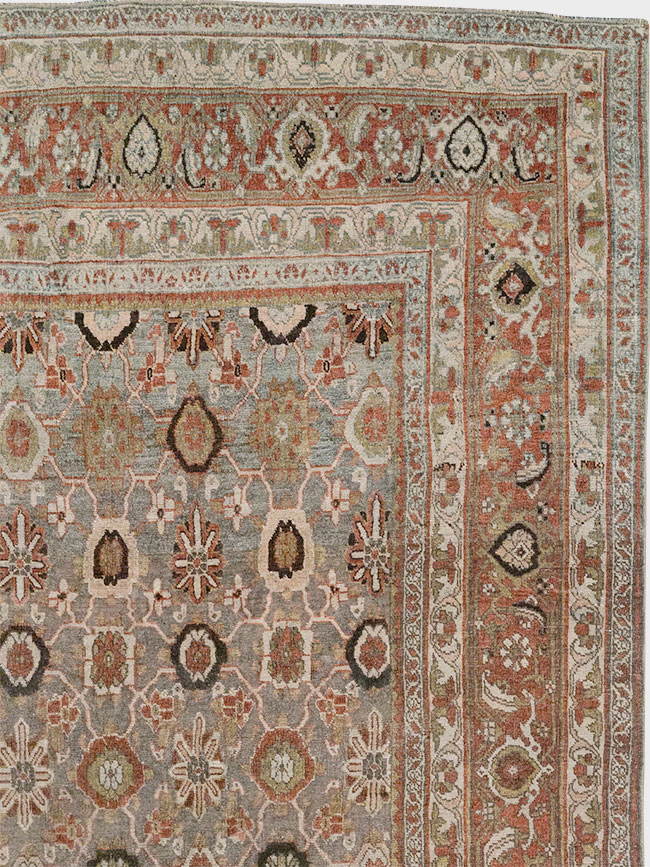 Antique Persian Bidjar Room Size Carpet, No.30619 - Galerie Shabab