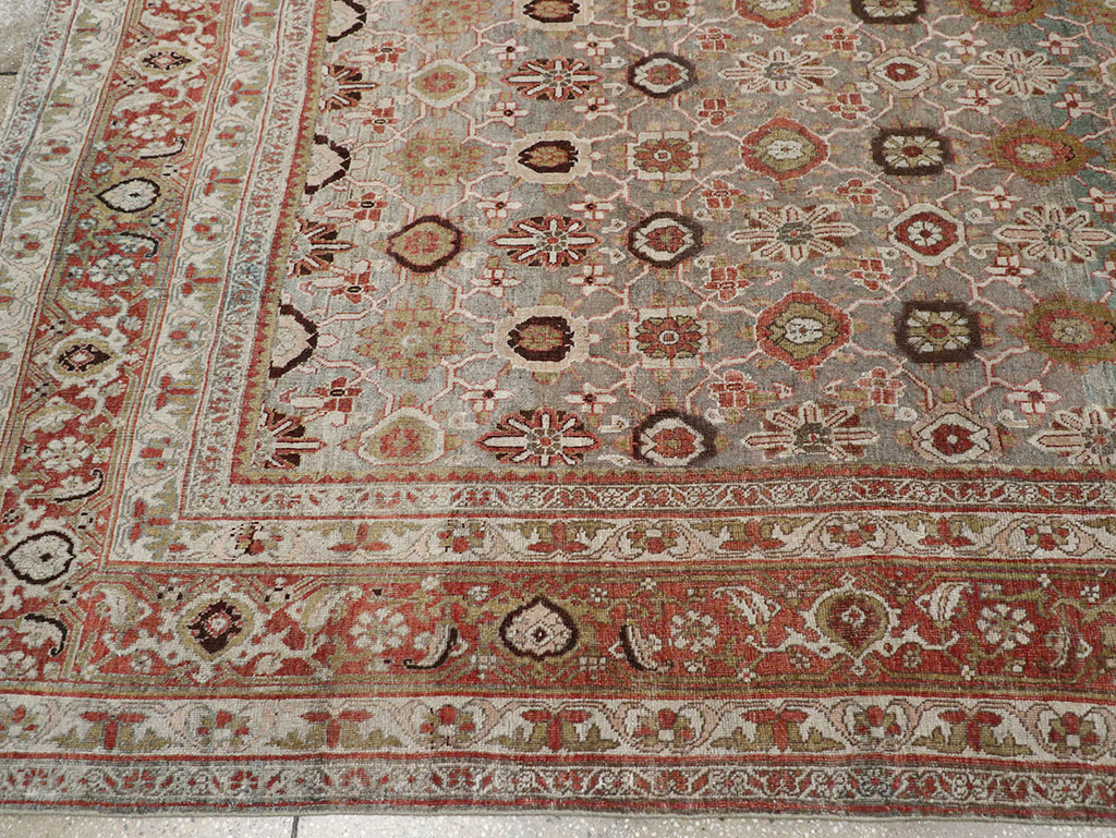 Antique Persian Bidjar Room Size Carpet, No.30619 - Galerie Shabab