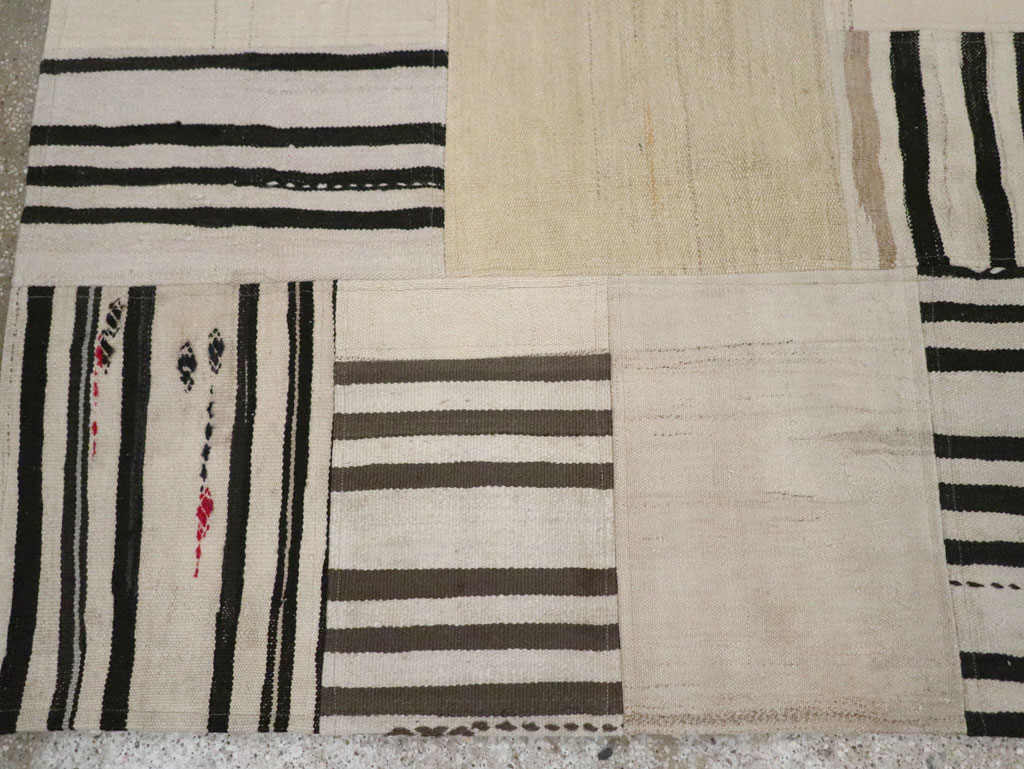 Contemporary Turkish Patchwork Style Flatweave, No.30621 - Galerie Shabab