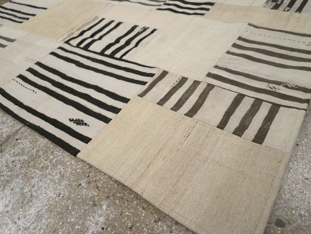 Contemporary Turkish Patchwork Style Flatweave, No.30621 - Galerie Shabab