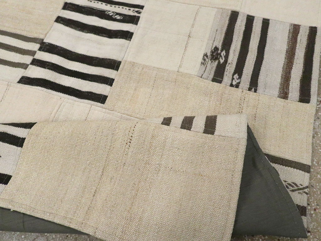 Contemporary Turkish Patchwork Style Flatweave, No.30621 - Galerie Shabab